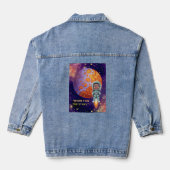 Geboren uit de sterren, astronaut denim jacket (Achterkant)