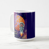 Geboren uit de sterren, astronaut koffiemok (Voorkant links)