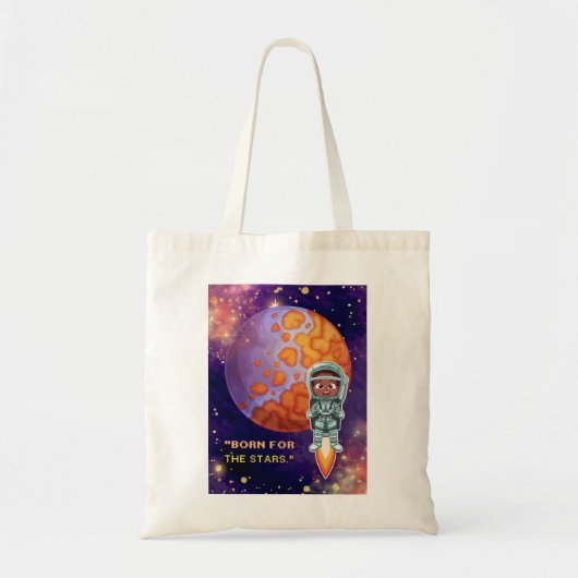 Geboren uit de sterren, astronaut tote bag (Voorkant)