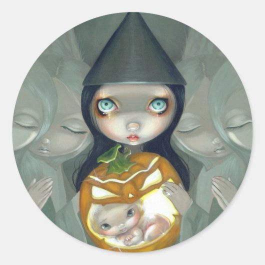 "Geboren uit een pompoen" Sticker (Voorkant)