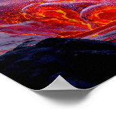 "Geboren uit het Inferno" - Vulkanisch vrouwenport Poster (Hoek)