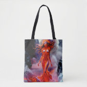 "Geboren uit het Inferno" - Vulkanisch vrouwenport Tote Bag (Voorkant)