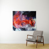 "Geboren uit het Inferno" - Vulkanisch vrouwenport Wandkleed (In Situ (horizontaal))