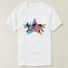 Geboren uit lawaai, opgegroeid op riffs t-shirt