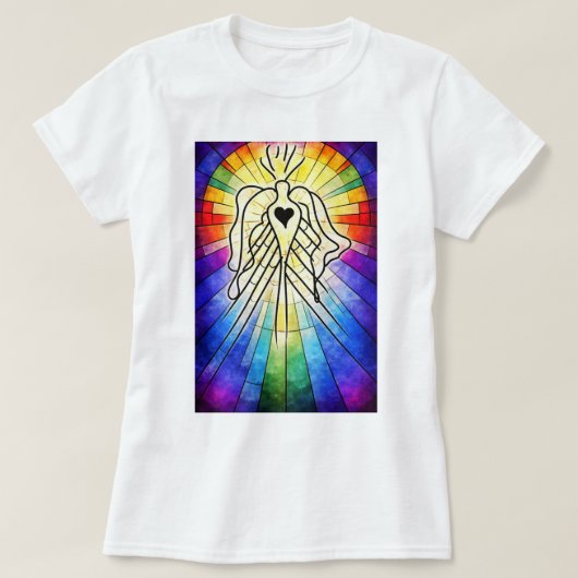 "Geboren uit licht en Genezing" T-shirt (Design voorkant)