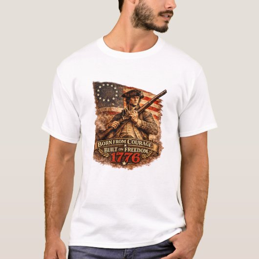geboren uit moed t-shirt (Voorkant)