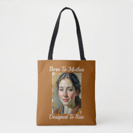Geboren uit moeder citaat Canvas tas