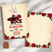 geboren uit Rock n Roll Baby shower Kaart