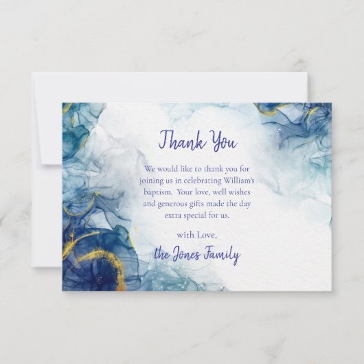 Geboren uit water en geest Orthodoxe doop Bedankkaart (Voorkant)