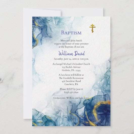 Geboren uit water en geest Orthodoxe doop Kaart (Voorkant)
