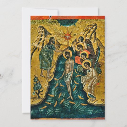 Geboren uit water en geest Orthodoxe doop Kaart (Achterkant)