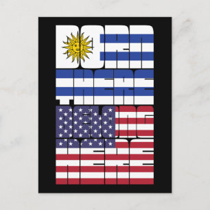 Geboren Uruguay Toebehoort Amerikaans Briefkaart