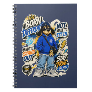 Geboren Vermoeid Grappig T-Shirt voor Uitgeputte V Notitieboek