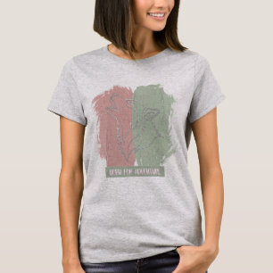 Geboren voor Avontuur Husky – Lijnkunst Vrouwen T-shirt