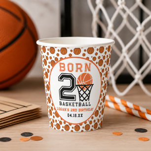 Geboren voor Basketbal Sport Jongens 2e Verjaar Papieren Bekers