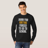 Geboren voor breien t-shirt (Voorkant volledig)