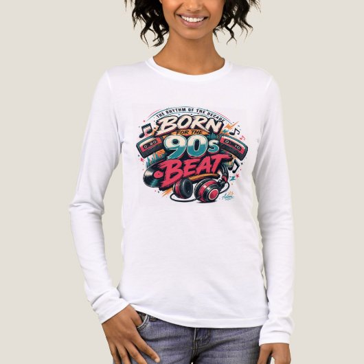 Geboren Voor De 90s Beat T-shirt (Voorkant volledig)