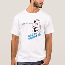 Geboren voor sneeuwraadsel Beer T-shirt