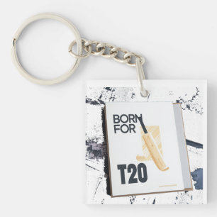 Geboren voor T20-cricket Graphic Tee Sleutelhanger