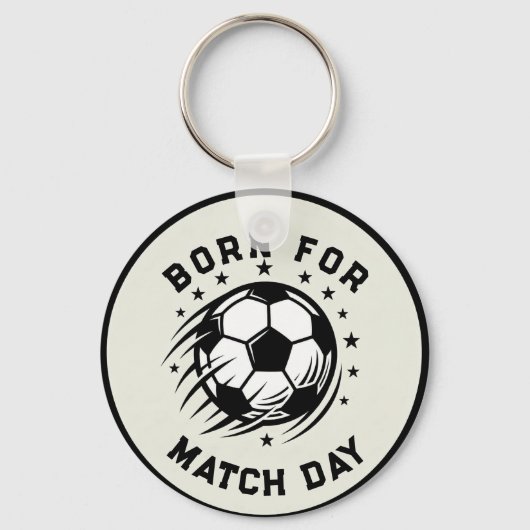 Geboren voor Voetbal Wedstrijddag Sleutelhanger (Voorkant)