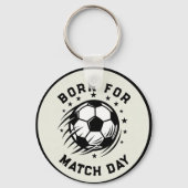 Geboren voor Voetbal Wedstrijddag Sleutelhanger (Achterkant)
