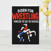 Geboren Voor Worstelen Geforceerde School Grappige Kaart (Gele Bloem)