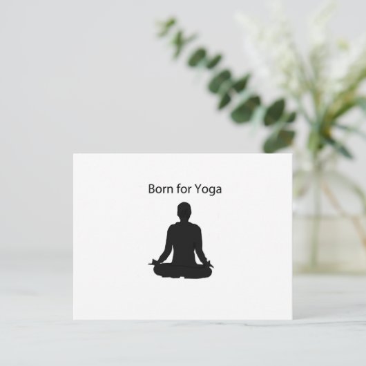 geboren voor yoga briefkaart (Staand voorkant)