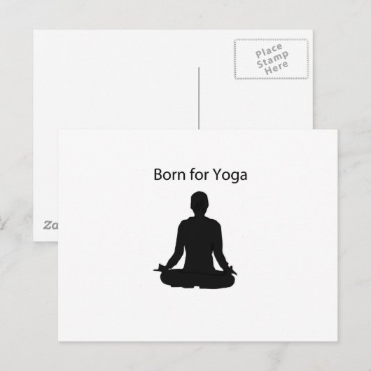 geboren voor yoga briefkaart (Voorkant / Achterkant)