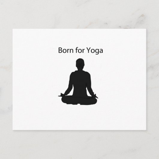 geboren voor yoga briefkaart (Voorkant)