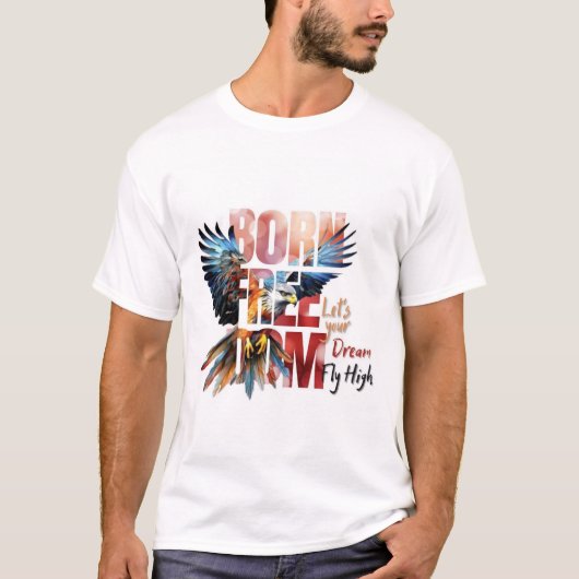 Geboren Vrij Domein T-shirt (Voorkant)