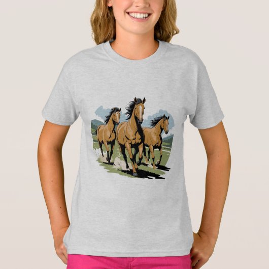 GEBOREN VRIJ PAARD T-SHIRT (Voorkant)