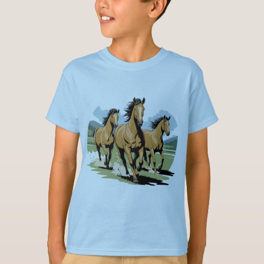 GEBOREN VRIJ PAARD T-SHIRT (Voorkant)