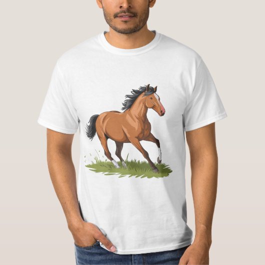 GEBOREN VRIJ PAARD T-SHIRT (Voorkant)