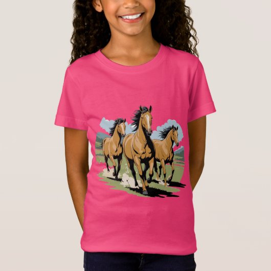 GEBOREN VRIJ PAARD T-SHIRT (Voorkant)