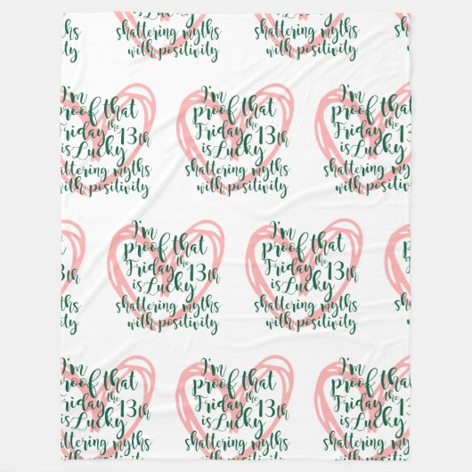 Geboren vrijdag 13e fleece deken (Voorkant)