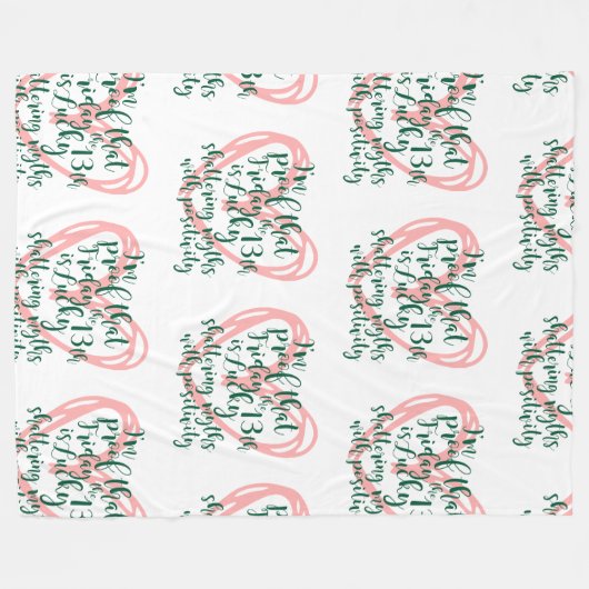 Geboren vrijdag 13e fleece deken (Voorkant (Horizontaal))