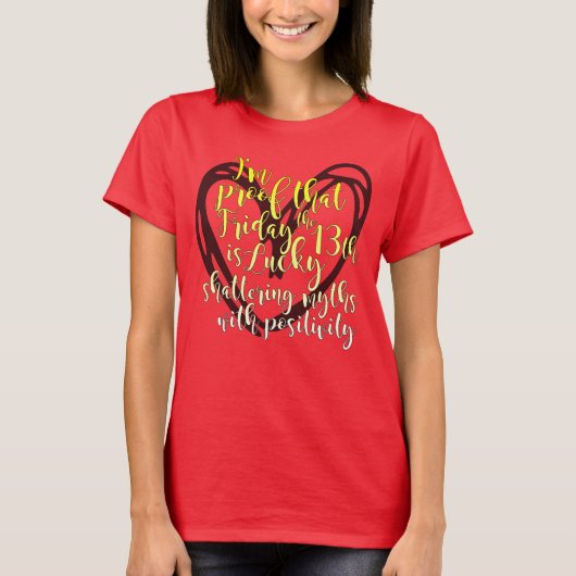 Geboren vrijdag 13e t-shirt (Voorkant)