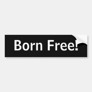Geboren vrije Bumpersticker