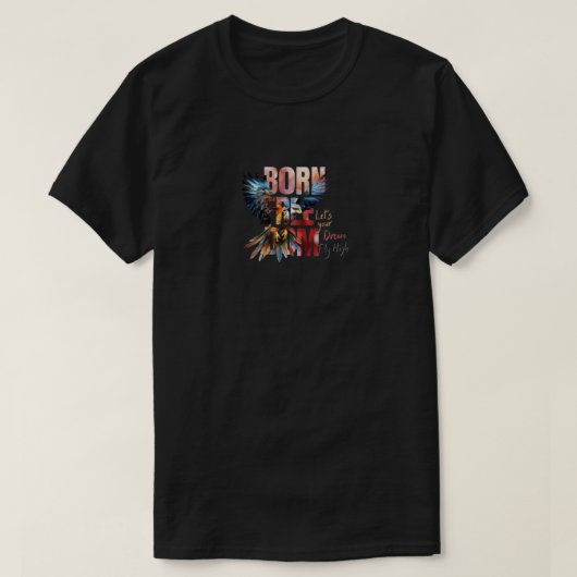 Geboren Vrijheid – Eagle Flight Design T-shirt (Design voorkant)
