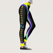 Geboren Warrior, Gemotiveerd aan Suceed (Jouw naam Leggings (Rechts)