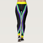 Geboren Warrior, Gemotiveerd aan Suceed (Jouw naam Leggings (Achterkant)