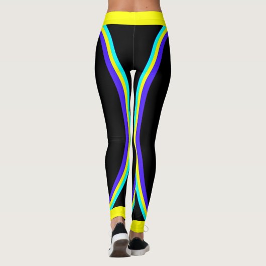 Geboren Warrior, Gemotiveerd aan Suceed (Jouw naam Leggings (Achterkant)