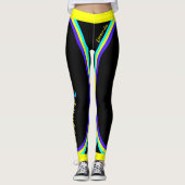 Geboren Warrior, Gemotiveerd aan Suceed (Jouw naam Leggings (Voorkant)