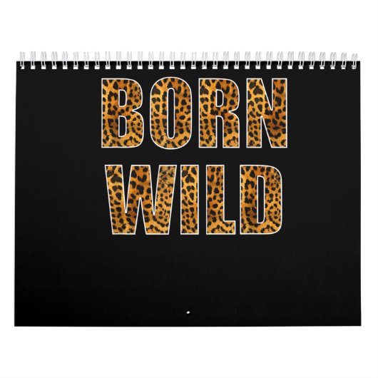 geboren wild cheetah tijger leopark dierlijk blad kalender (Hoes)