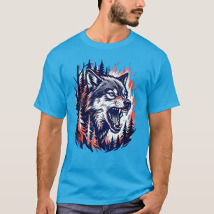 Geboren Wild Wolf T-shirt – Grafisch ontwerp van d