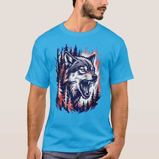 Geboren Wild Wolf T-shirt – Grafisch ontwerp van d (Voorkant)