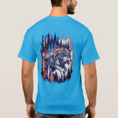Geboren Wild Wolf T-shirt – Grafisch ontwerp van d (Achterkant)