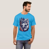 Geboren Wild Wolf T-shirt – Grafisch ontwerp van d (Voorkant volledig)