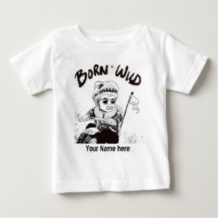 Geboren Wilde custom shirt met de naam van het kin