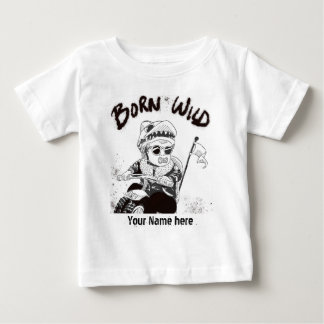 Geboren Wilde custom shirt met de naam van het kin